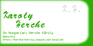 karoly herche business card